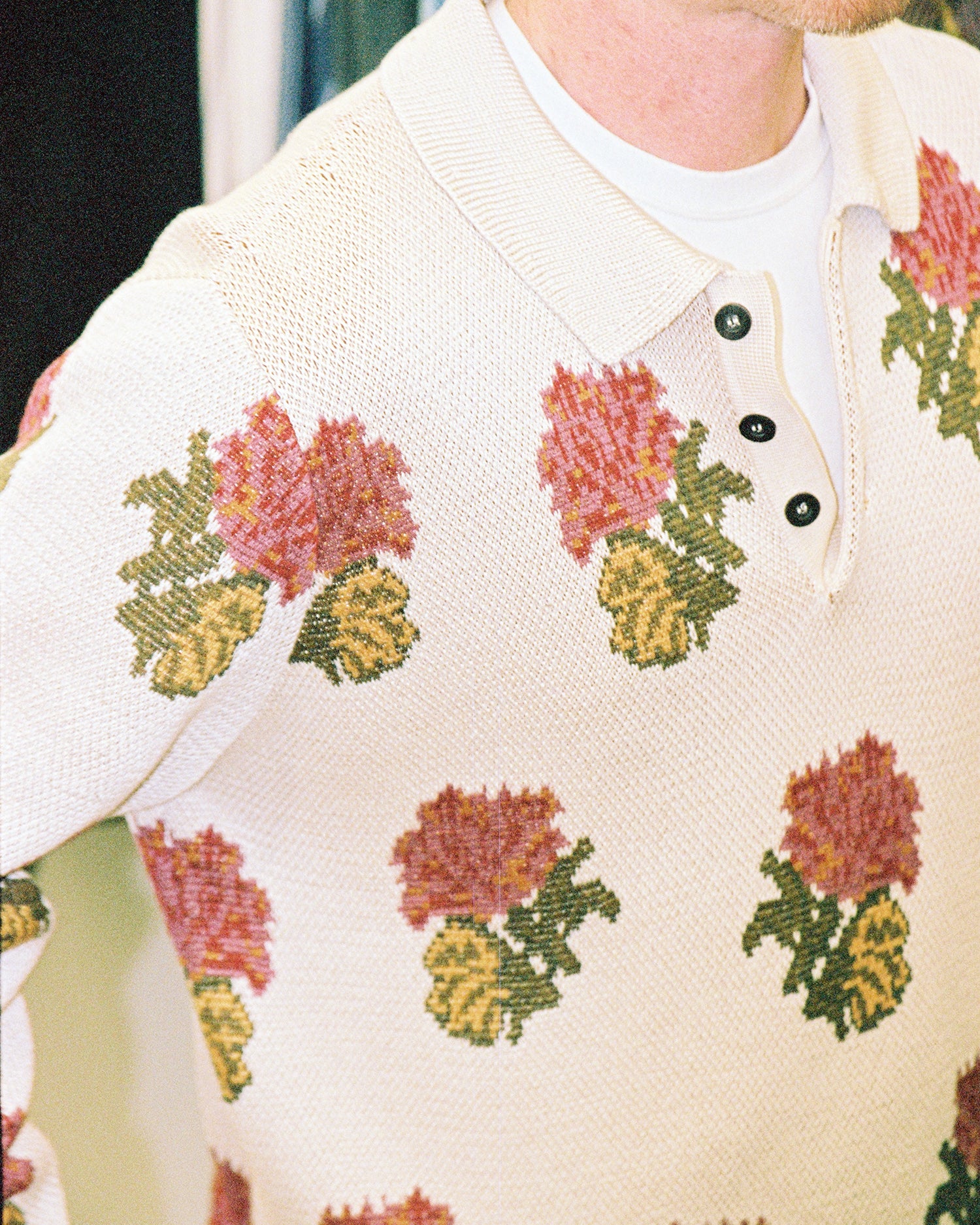 Floral Polo - Natural