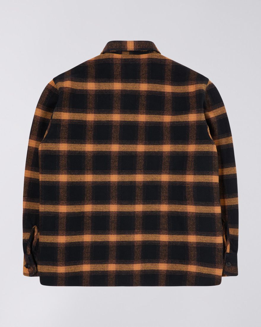 Sebastian Shirt LS Heavy Flannel Brushed - Brown / Black