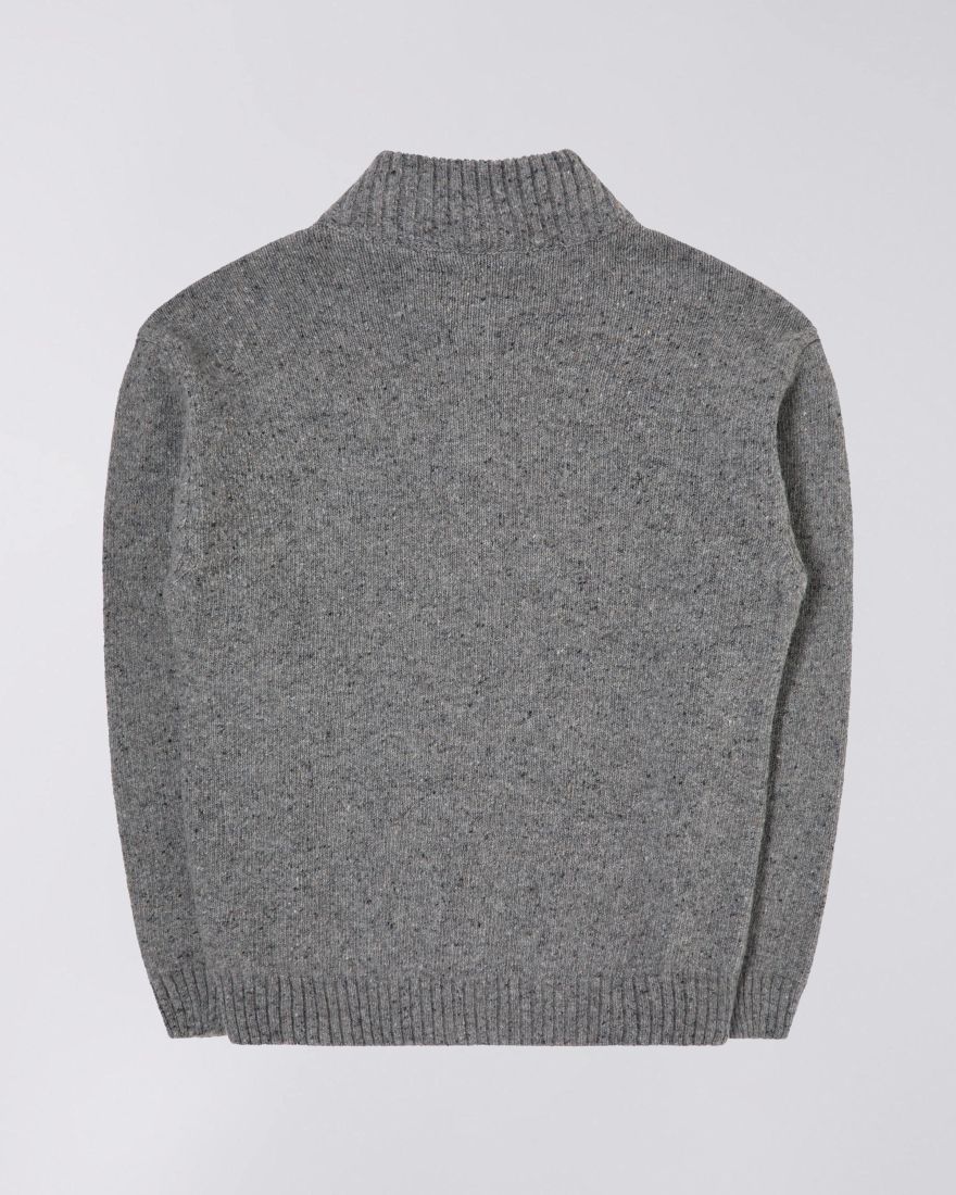 Maru Half Zip Sweater - Grey Marl