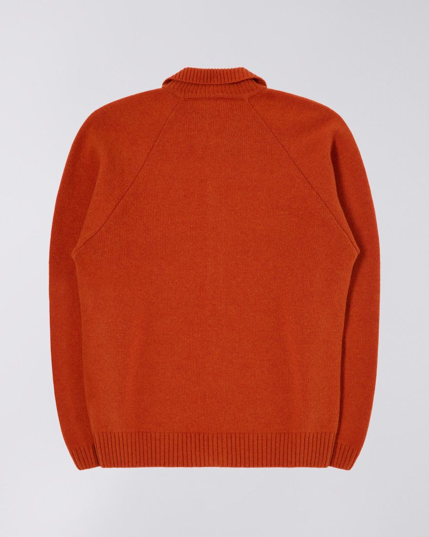 Mars Polo Cardigan - Orange