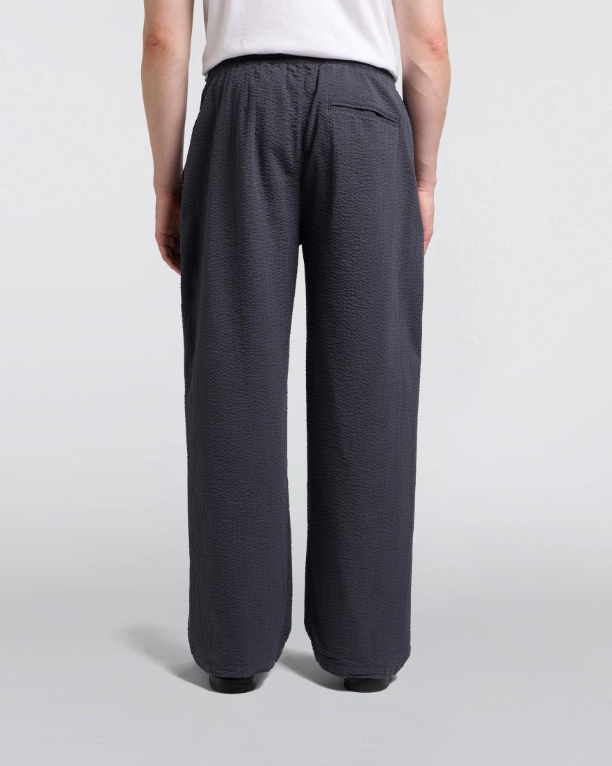 Edison Pant Swollen Seersucker - Dark Grey Garment Washed