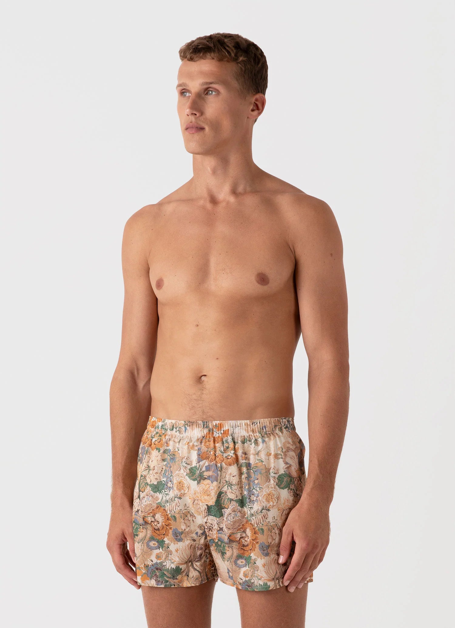 Classic Boxer Shorts in Liberty Fabric - Parchment Floral