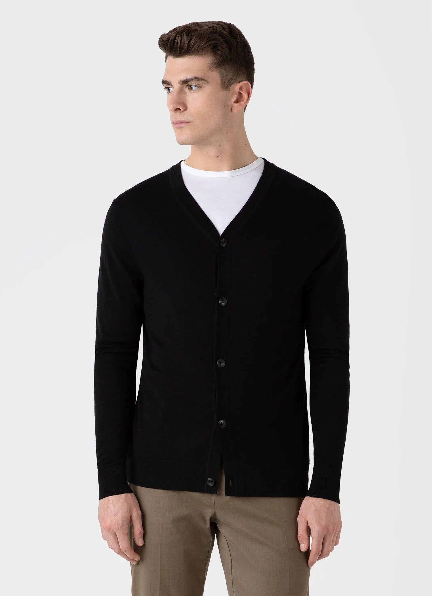 Merino Cardigan - Black