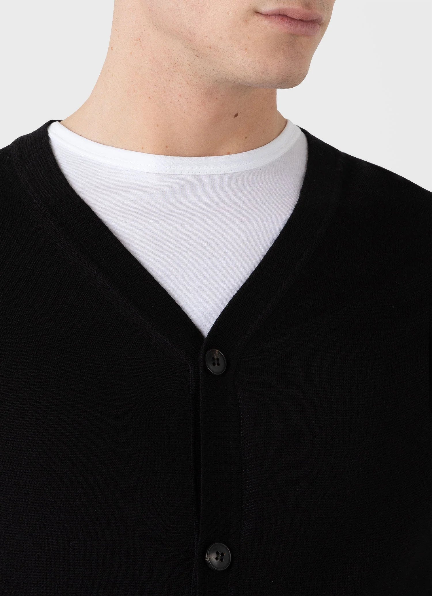 Merino Cardigan - Black