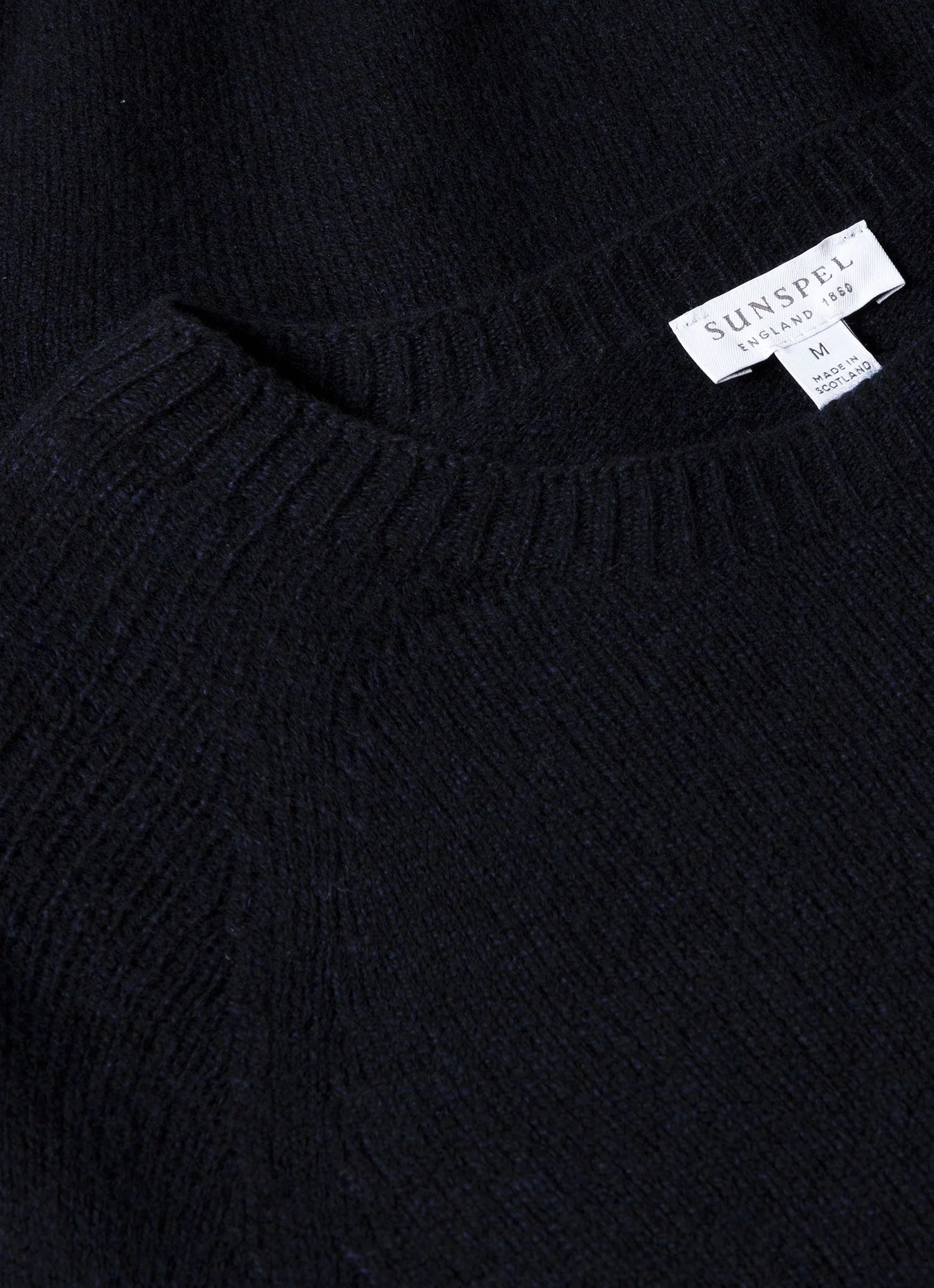 Lambswool Crew Neck - Dark Navy mouline