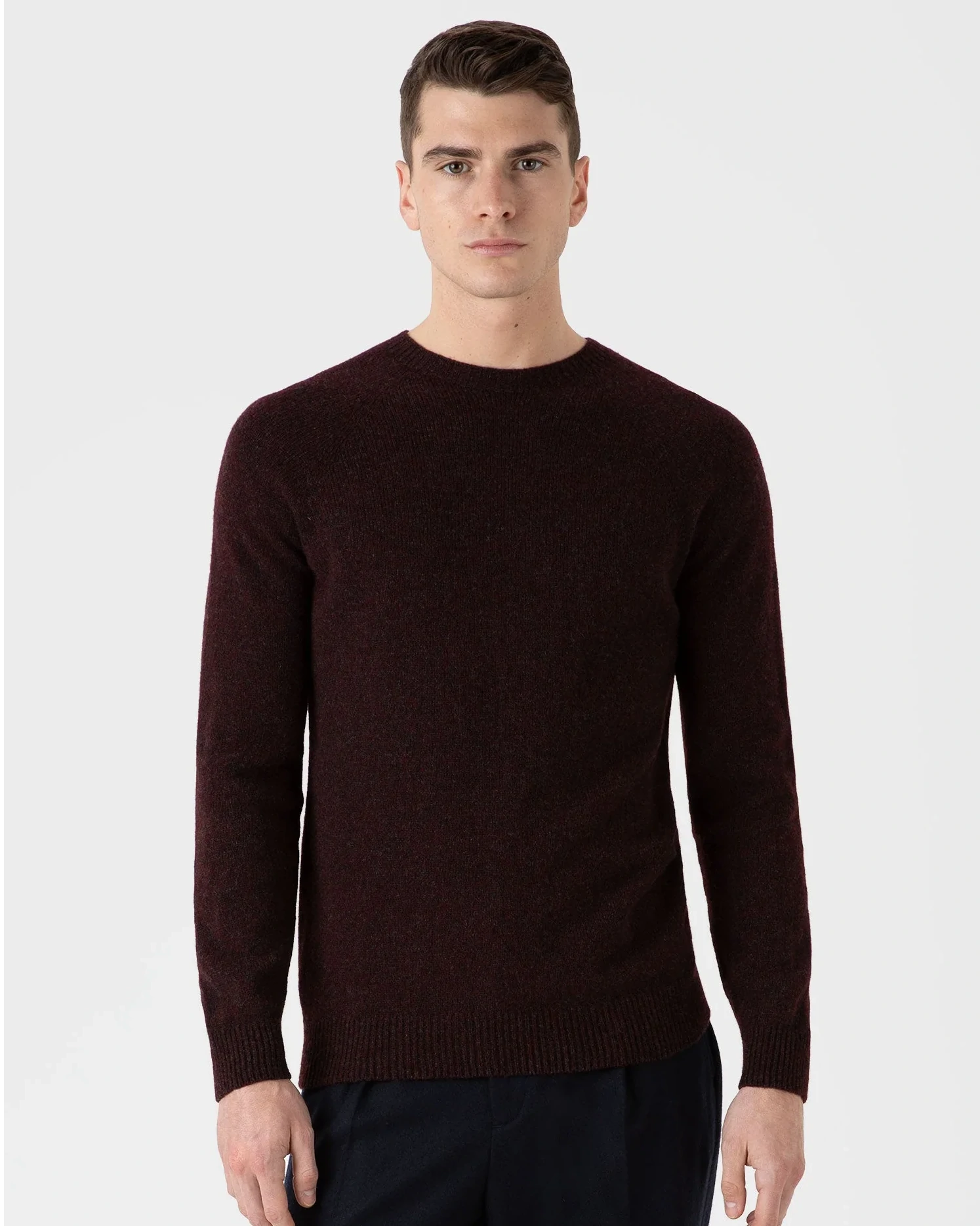 Lambswool Crew Neck - Port Twist