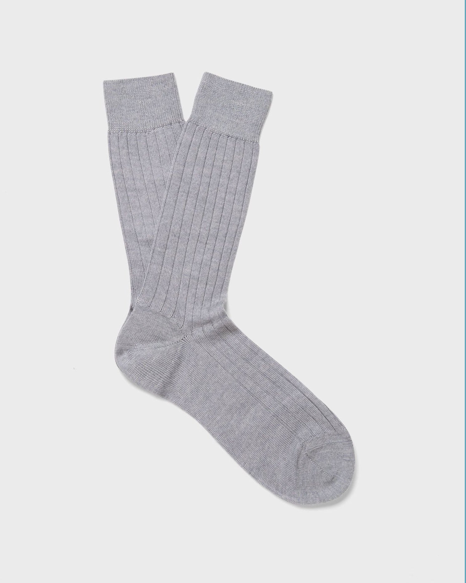 Rib Sock - Grey Melange