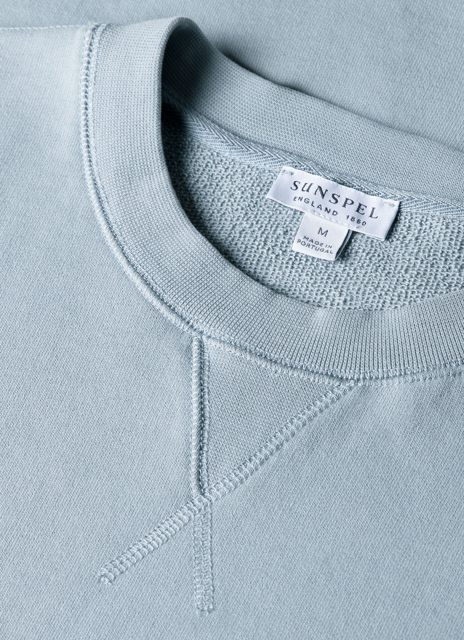 Cotton Loopback Sweatshirt - Smoke Blue