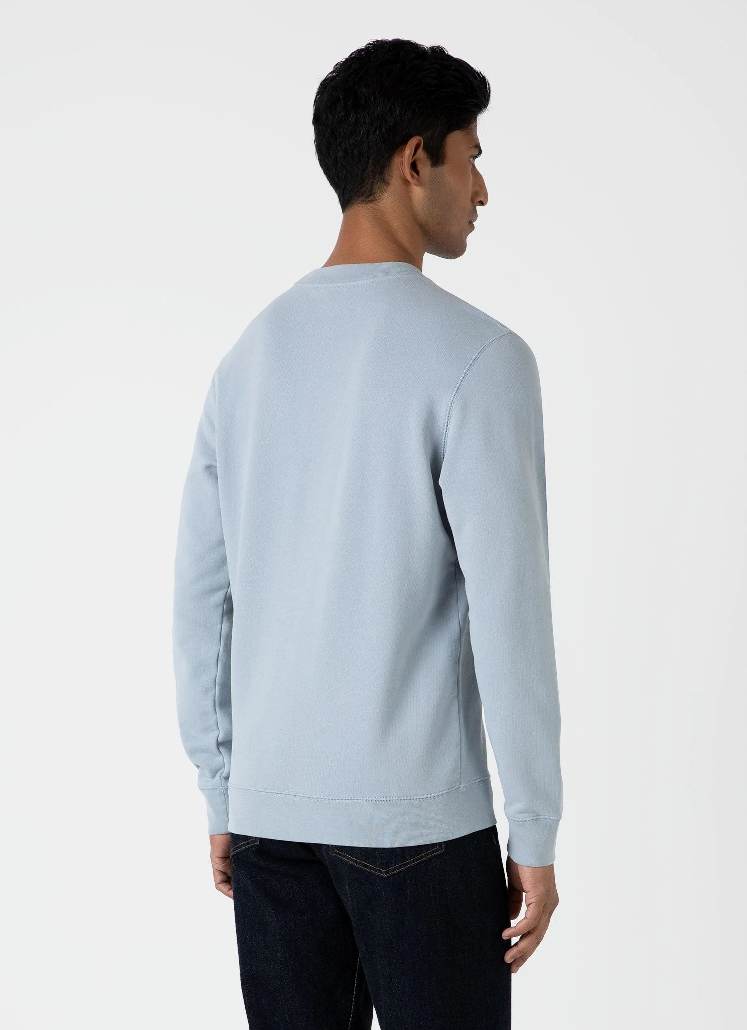 Cotton Loopback Sweatshirt - Smoke Blue