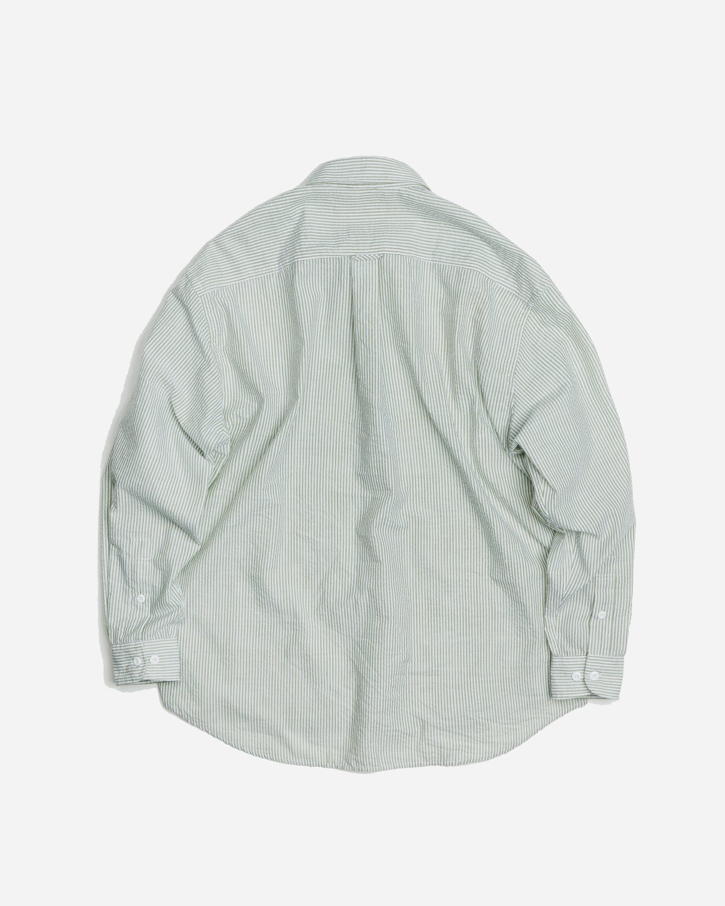 OG Striped Seersucker Oversized Shirt - Green