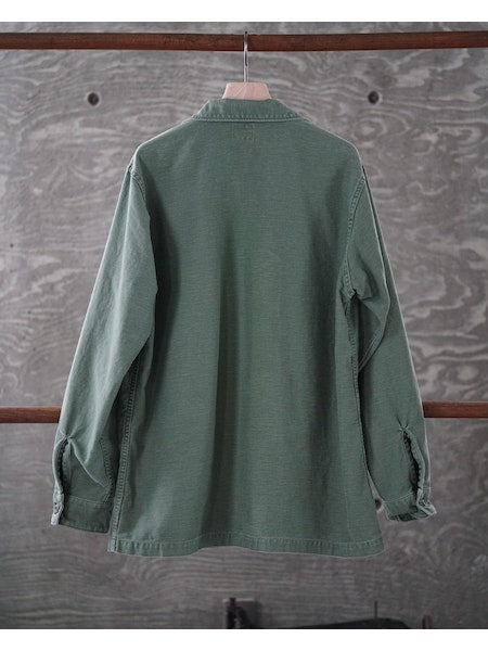 US Army Fatigue Shirt - Green Used Vintage Wash